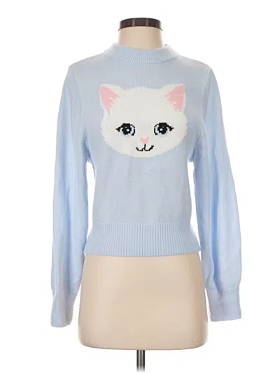 Pre-owned Divided By H&m Pullover Sweater In Blue