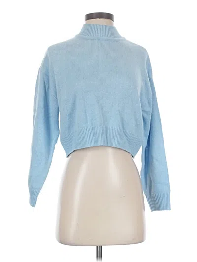 Pre-owned Divided By H&m Turtleneck Sweater In Blue