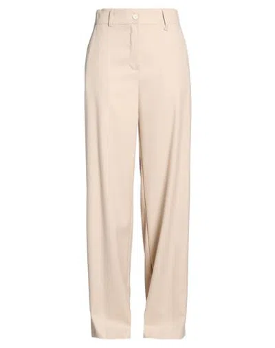 Dixie Woman Pants Beige Size L Polyester, Viscose, Elastane In Neutral