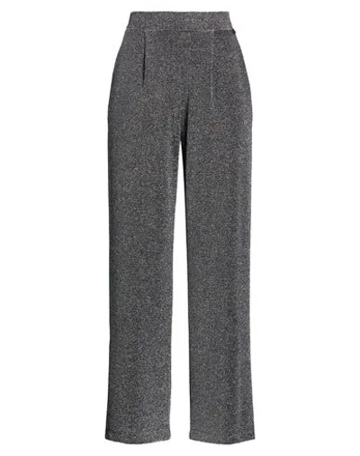 Dixie Woman Pants Charcoal Size M Polyamide, Metallic Fiber, Elastane In Gray