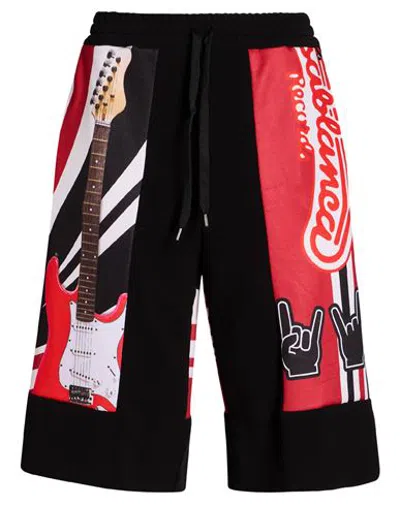 Dixie Woman Shorts & Bermuda Shorts Black Size M Polyester, Cotton, Viscose, Elastane In Multi
