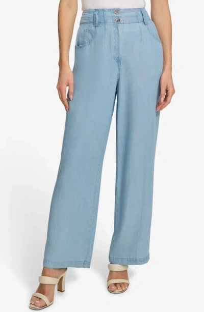 Dkny 5-pocket Wide Leg Pants In Glacier