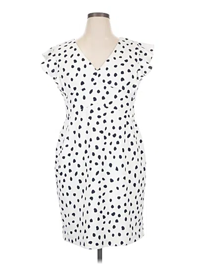 Pre-owned Dkny Casual Dress In White
