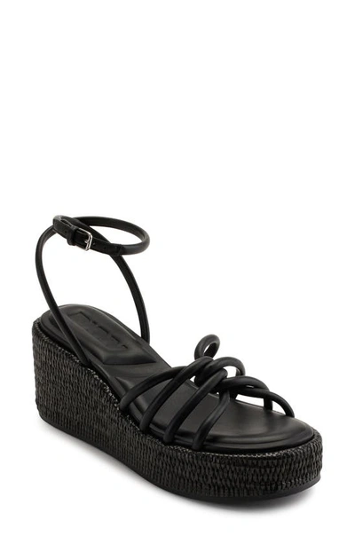 Dkny Cyrilla Wedge Platform Sandal In Black