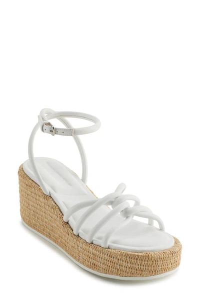 Dkny Cyrilla Wedge Platform Sandal In Bright White