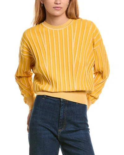 Dkny Fine Knit Pullover Sweater In Yellow