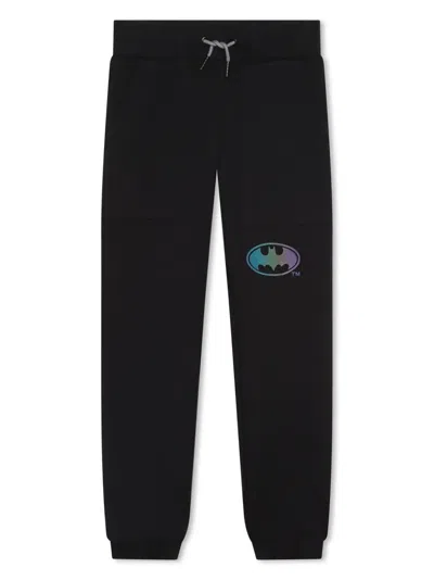 Dkny Kids' Graphic-print Cotton Track Pants In Black