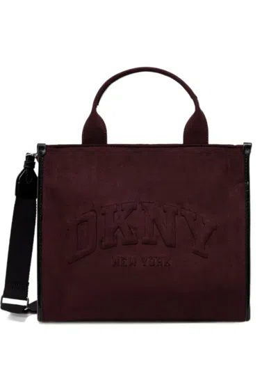 Dkny Logo-embossed Tote Bag In Red