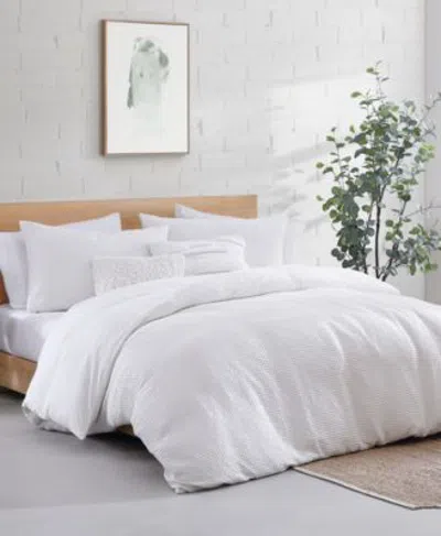 Dkny Modern Waffle Duvet Cover Sets Bedding In White
