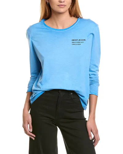Dkny Simple Logo Sweatshirt In Blue