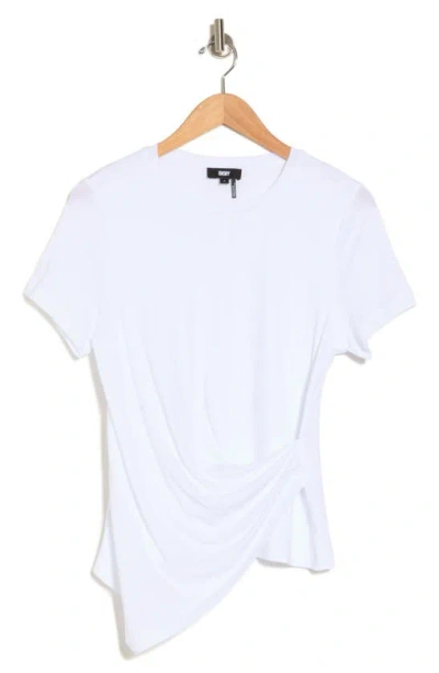 Dkny Sport Faux Wrap T-shirt In White