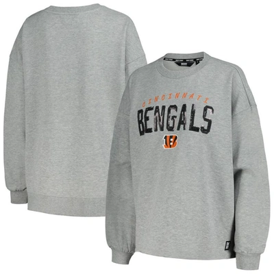 Dkny Sport Heather Charcoal Cincinnati Bengals Penelope Pullover Sweatshirt