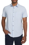 Dkny Sportswear Holland Short Sleeve Button-up Shirt In Light Blue