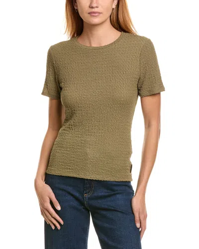 Dkny Textured Knit Top In Green