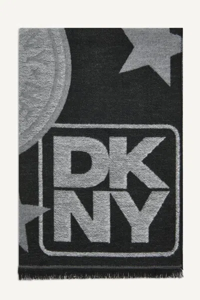 Dkny Women's Star Logo Scarf In Black