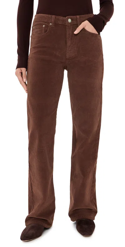 Dl1961 Bella Slim Boot Cut Corduroy Pants 32 Syrah Cord (stretch Corduroy) In Brown