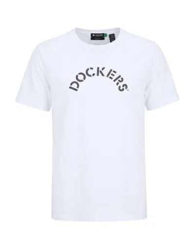 Dockers Man T-shirt White Size Xl Organic Cotton