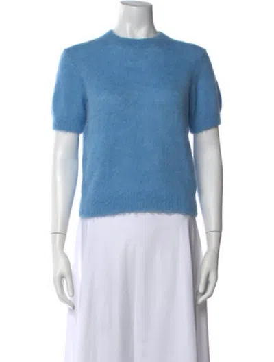 Pre-owned Doen Alpaca Crew Neck Sweater In Blue