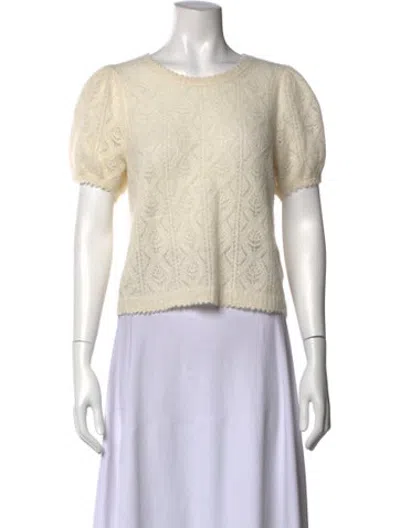 Pre-owned Doen Baby Alpaca Patterned Sweater In Neutrals