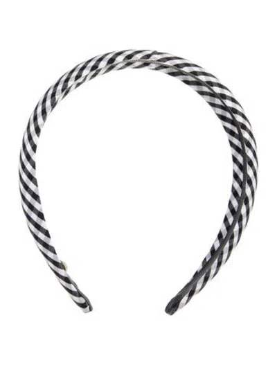 Pre-owned Doen Pattern Printed Headband In Black