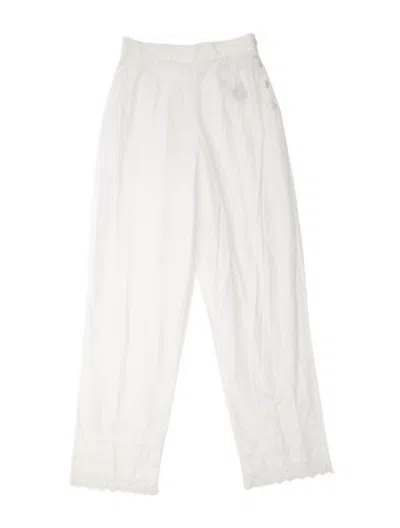 Pre-owned Doen Wide Leg Pants In White