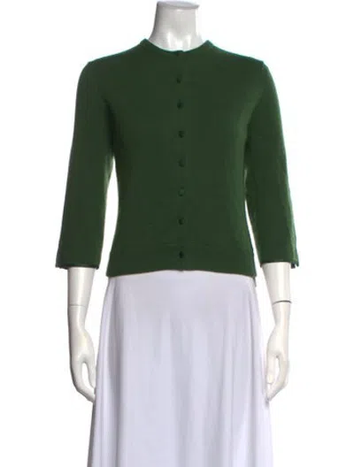 Pre-owned Doen Wool Crew Neck Sweater In Green