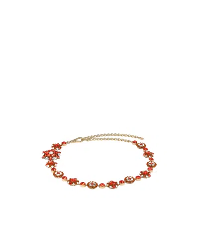 Dolce & Gabbana Belt With Rhinestones In Multi