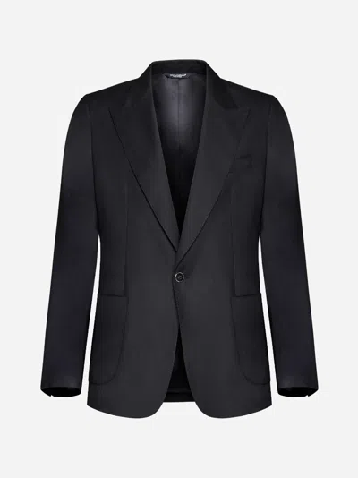 Dolce & Gabbana Black Wool And Silk Miami Single-breasted Blazer