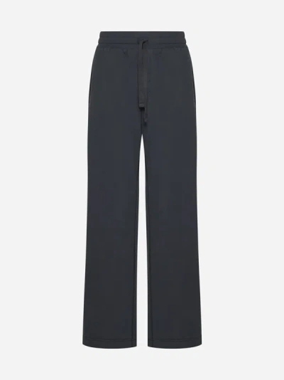 Dolce & Gabbana Cotton Jogger Trousers In Grey