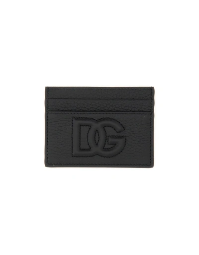 Dolce & Gabbana Designer Men's Bags Dg Logo Card Holder In Black