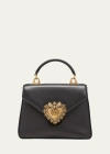 Dolce & Gabbana Devotion Medium Puffy Top Handle Bag In Black