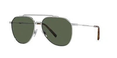 Pre-owned Dolce & Gabbana Dg 2296 Silver/ Green 58/15/145 Men Sunglasses