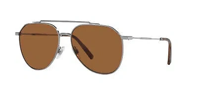 Pre-owned Dolce & Gabbana Dg 2296 Silver/brown 58/15/145 Men Sunglasses
