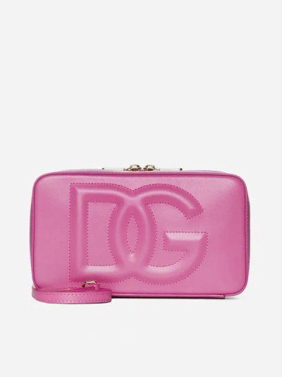 Dolce & Gabbana Dg Logo Leather Bag In Pink