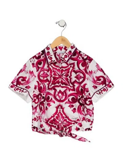 Pre-owned Dolce & Gabbana Kids' Girls Sleeveless Shirt In Pink