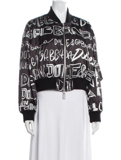 Pre-owned Dolce & Gabbana Graphic Print Bomber Jacket W/ Tags In Multicolor