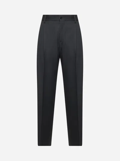 Dolce & Gabbana Grey Virgin Wool Classic Trousers