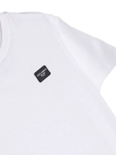 Dolce & Gabbana Kids T-shirt Con Applicazione In White