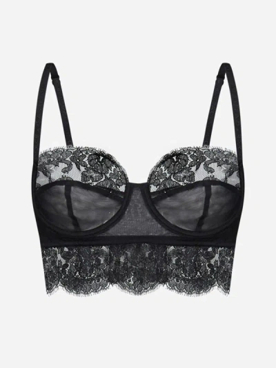 Dolce & Gabbana Lace Bralette In Black