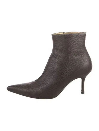Pre-owned Dolce & Gabbana Leather Boots In Grey