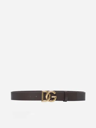 Dolce & Gabbana <br/>lux Logo In Dark Brown