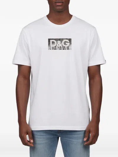 Pre-owned Dolce & Gabbana Logo-print T-shirt In White