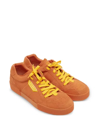 Pre-owned Dolce & Gabbana Miami Lace-up Sneakers In Orange