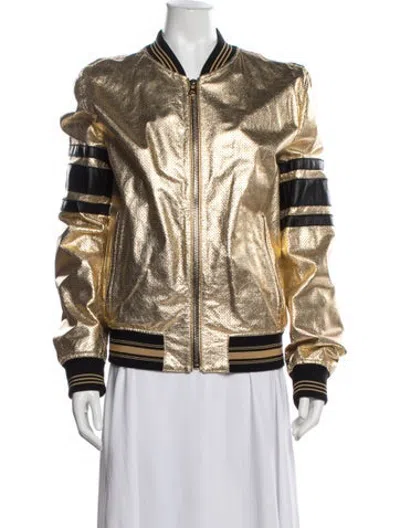Pre-owned Dolce & Gabbana Mongolian Lamb Bomber Jacket W/ Tags In Multicolor
