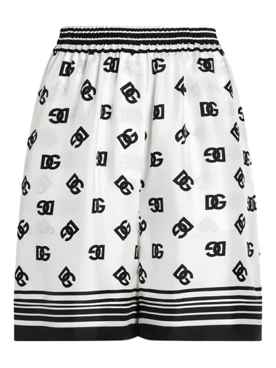 Dolce & Gabbana Shorts Aus Seide In White