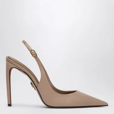 Dolce & Gabbana Slingback In Nude Leather In Pink
