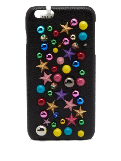 Pre-owned Dolce & Gabbana Star-embellished Iphone 6 Case In Black