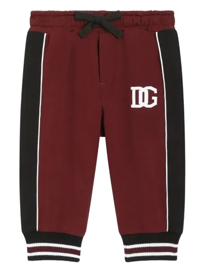 Dolce & Gabbana Babies' Stripe-detail Trousers In Red