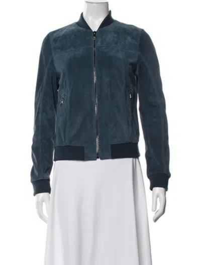 Pre-owned Dolce & Gabbana Vintage Late 2000's - Early 2010's Bomber Jacket In Blue