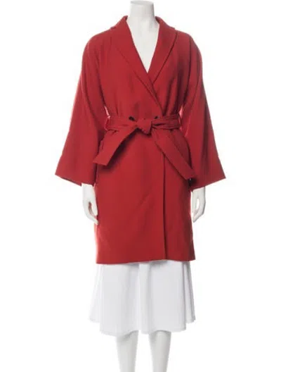 Pre-owned Dolce & Gabbana Virgin Wool Coat In Red
